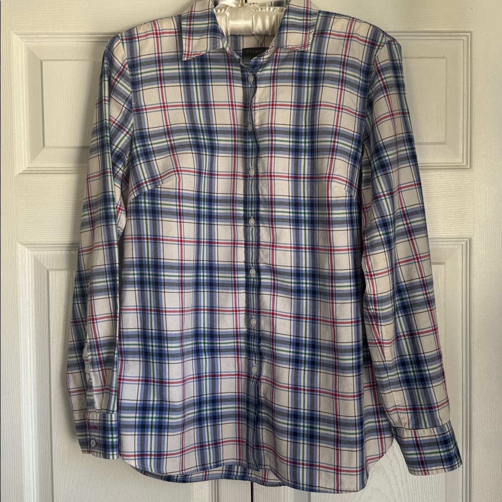Talbots Blue and Red Plaid Shirt
